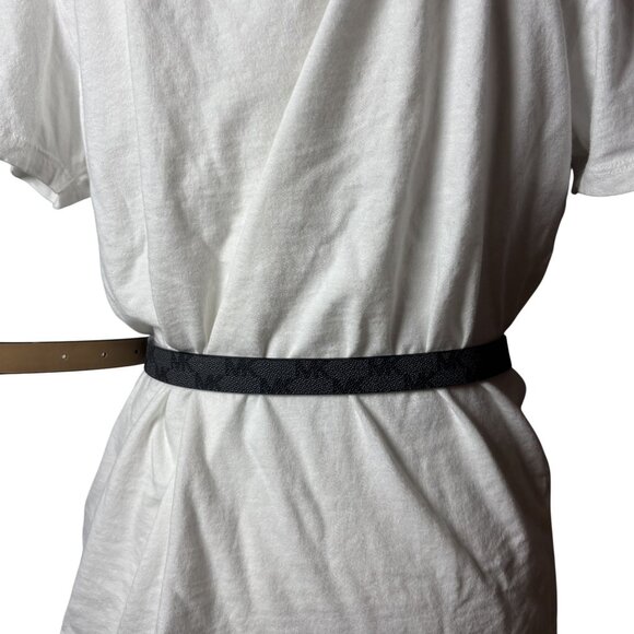 Michael Kors Womens Monogram Belt Bag /Fanny Bag With Chain Strap & Zip Closure - Picture 4 of 8